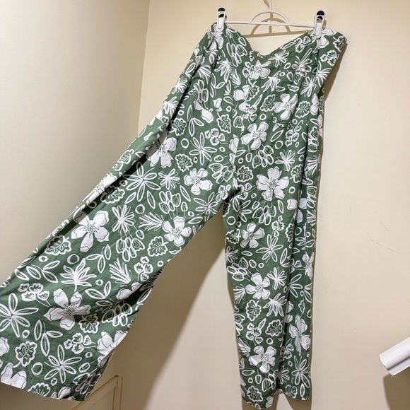 Women’s Northern Reflections NWT Floral Green White Wide-Leg Flowy Pants S: 18 - Picture 12 of 16